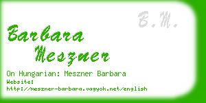 barbara meszner business card